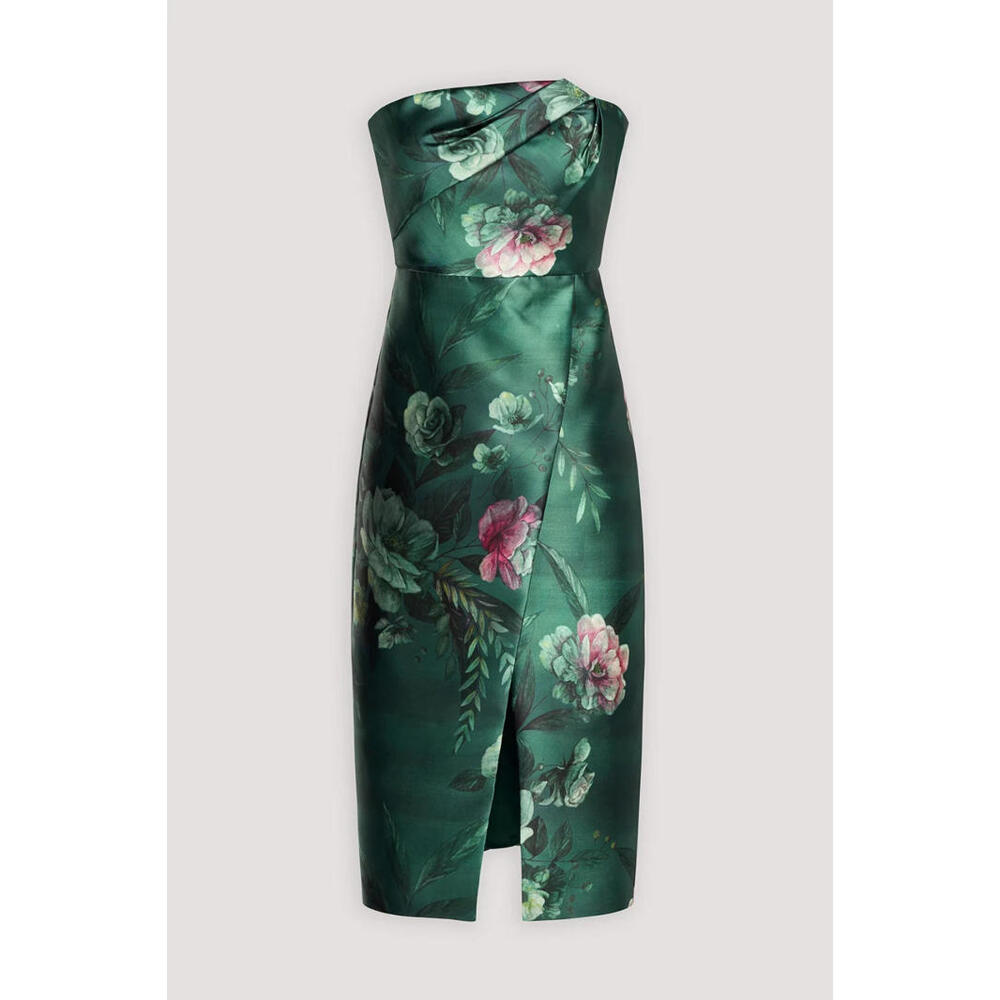 NEW, Kay Unger Adeline Midi Dress in Green Sz 16 #MD1434 - Picture 1 of 9